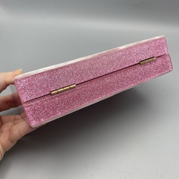 Bari Lynn Like / Love Acrylic Glitter Purse Crossbody Chain Clutch Magnetic - Picture 7 of 7